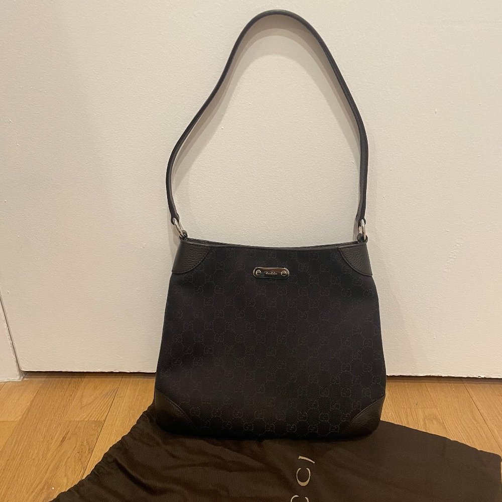 Gucci GG Denim Capri Hobo Bag